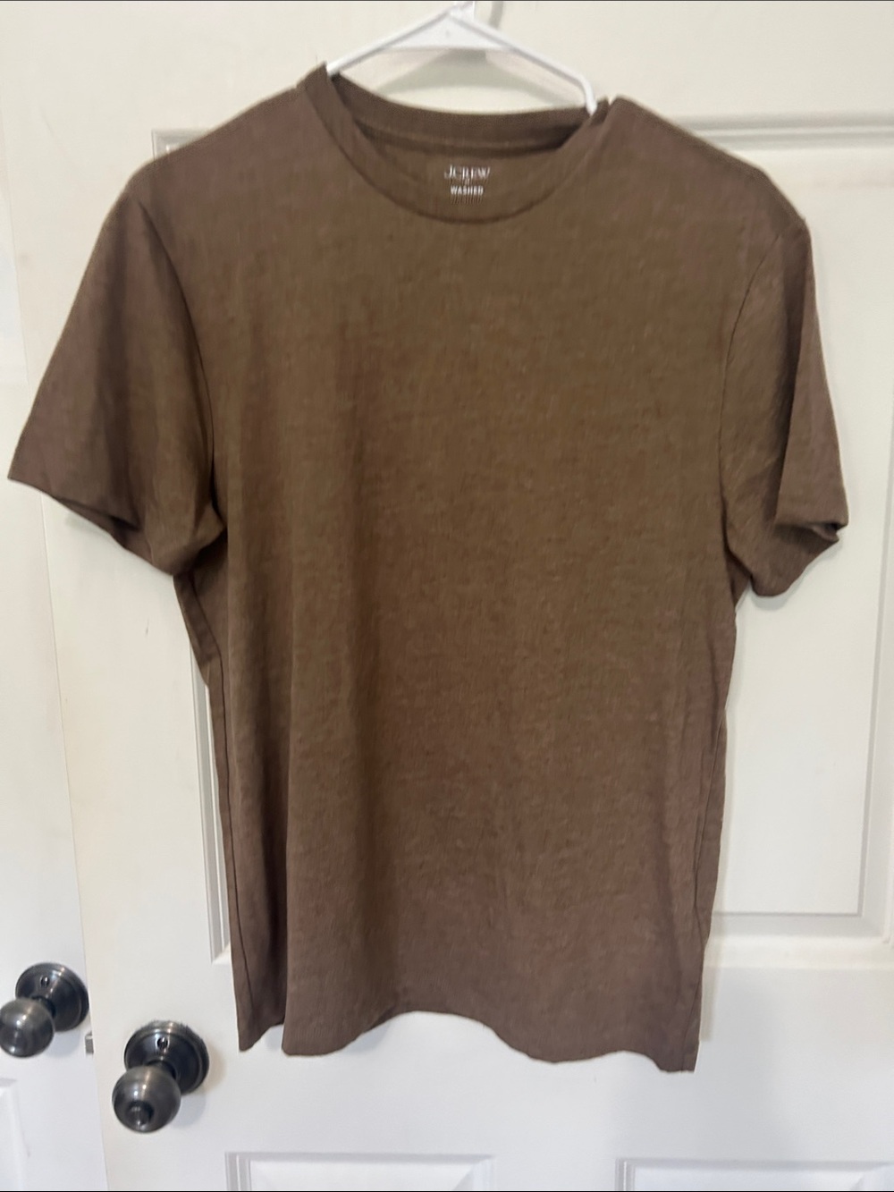 J. Crew Washed Short Sleeve Crewneck Tee Shirt size small Brown